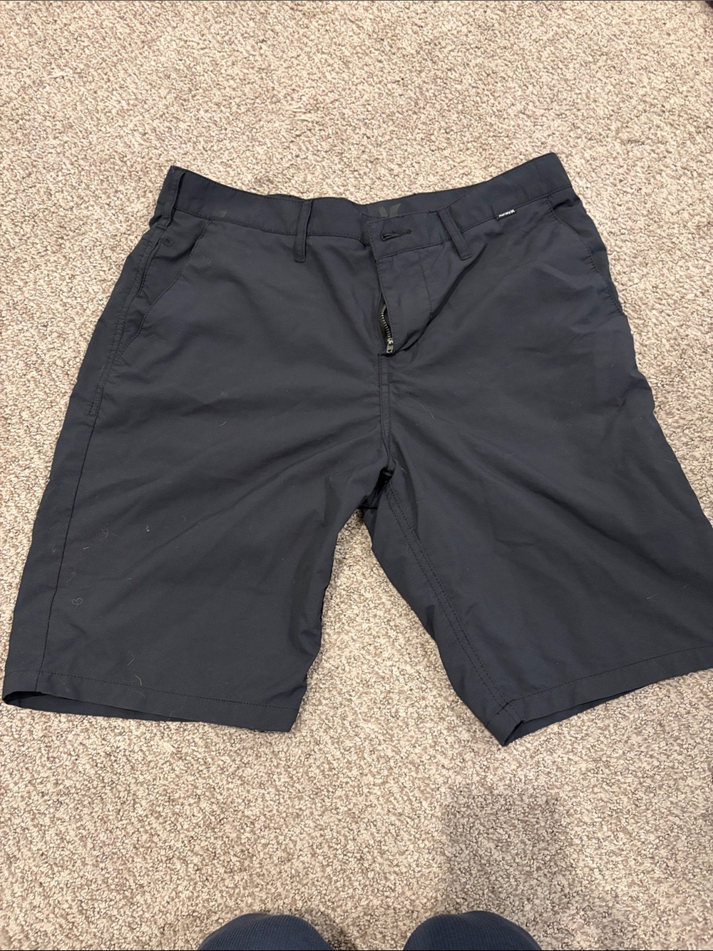 Hurley Men's Black Flat Front Shorts